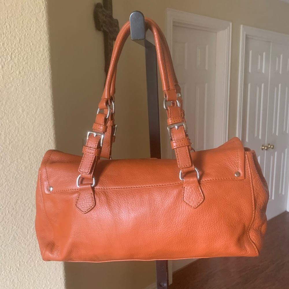 Prada Flap Satchel Shoulder Bag in Burnt Orange Leather New - Picture 4 of 16